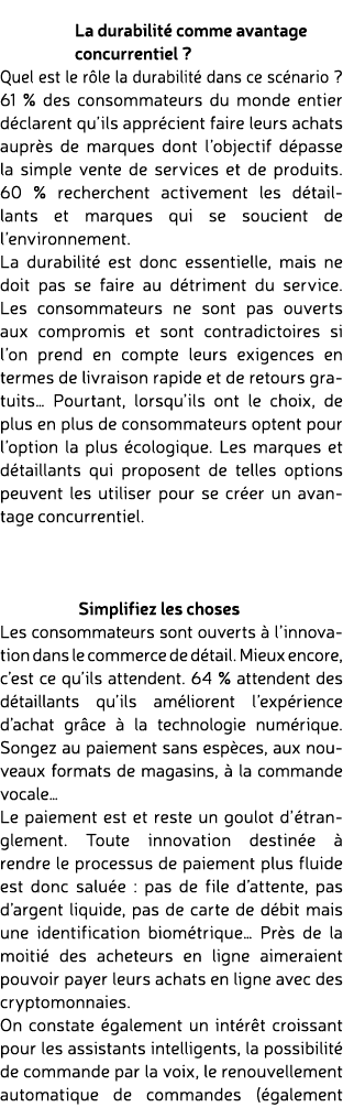  La durabilit comme avantage concurrentiel ? Quel est le r le la durabilit  dans ce sc nario ? 61 % des consommateur...