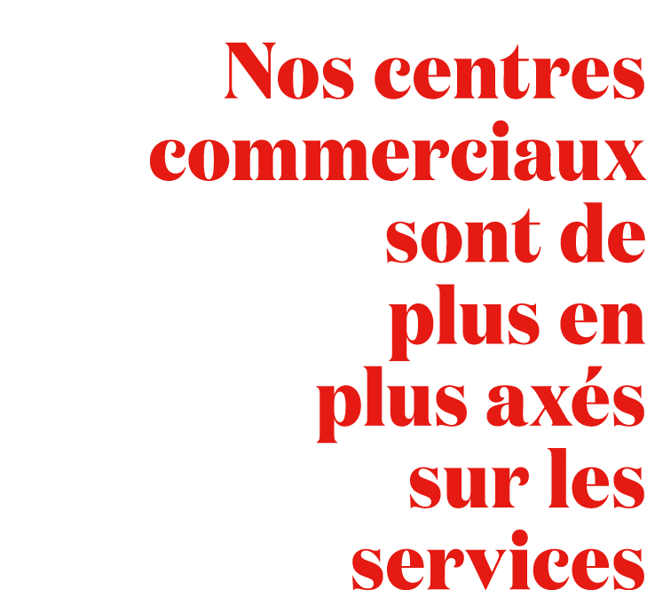 Nos centres commerciaux sont de plus en plus ax s sur les services 