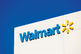 Walmart sign, logo on facade of Walmart Labs office building in Silicon Valley - Sunnyvale, California, USA - 2021