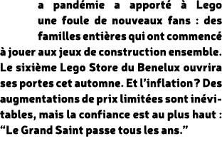 a pand mie a apport   Lego une foule de nouveaux fans : des familles enti res qui ont commenc    jouer aux jeux de c...