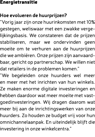 Energietransitie Hoe evolueren de huurprijzen? “Vorig jaar zijn onze huurinkomsten met 10% gestegen, weliswaar met ee...
