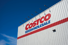 Tigard, OR, USA - Jun 23, 2020: The sign of Costco Wholesale seen at a Costco Wholesale store in Tigard, Oregon.