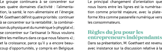 Le groupe continuera  se concentrer sur ses quatre domaines d’activit  : l’alimentation, la sant , le non alimentair...