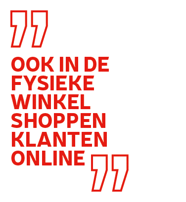 Ook in de fysieke winkel shoppen klanten onlin