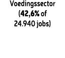 Voedingssector (42,6% of 24.940 jobs) 