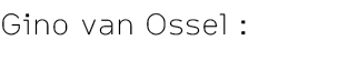 Gino van Ossel :