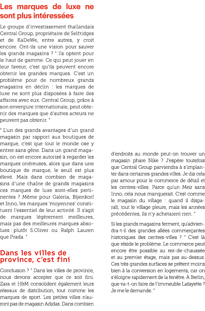 Les marques de luxe ne sont plus int ress es Le groupe d’investissement tha landais Central Group, propri taire de Se...