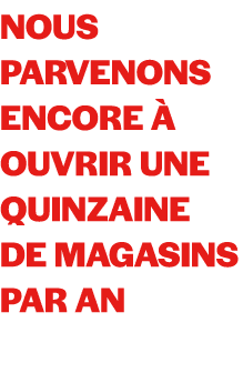 Nous parvenons encore  ouvrir une quinzaine de magasins par an