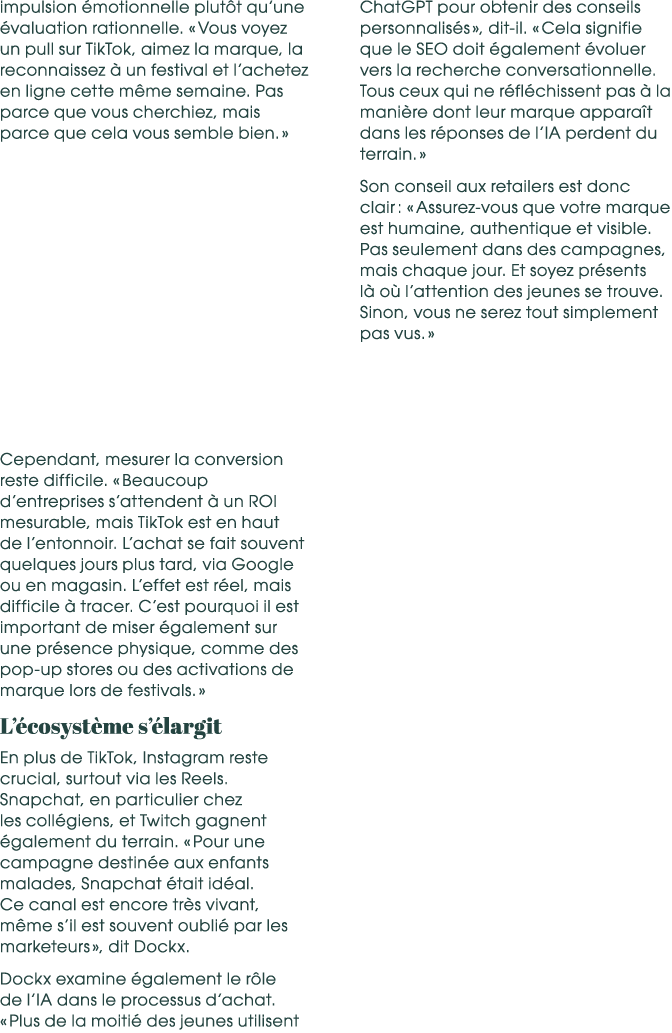 impulsion motionnelle plut t qu’une  valuation rationnelle. « Vous voyez un pull sur TikTok, aimez la marque, la rec...