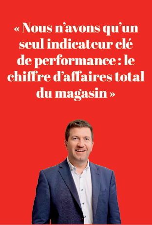 « Nous n’avons qu’un seul indicateur cl de performance : le chiffre d’affaires total du magasin » ￼