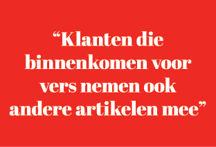 “Klanten die binnenkomen voor vers nemen ook andere artikelen mee”