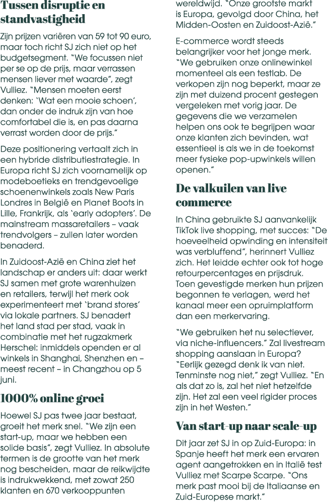 Tussen disruptie en standvastigheid Zijn prijzen vari ren van 59 tot 90 euro, maar toch richt SJ zich niet op het bud...