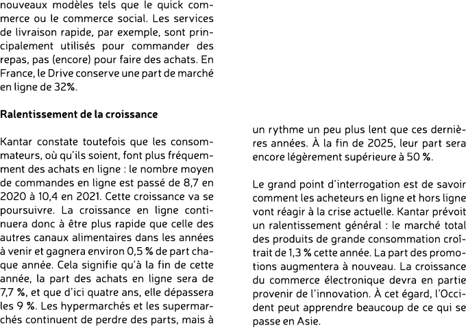 nouveaux mod les tels que le quick commerce ou le commerce social. Les services de livraison rapide, par exemple, son...