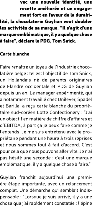 vec une nouvelle identit , une recette am lior e et un engagement fort en faveur de la durabilit , la chocolaterie Gu...