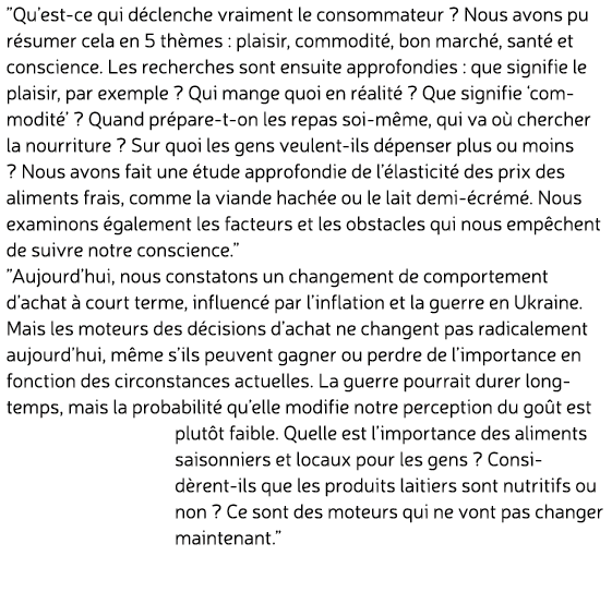 ”Qu’est ce qui d clenche vraiment le consommateur ? Nous avons pu r sumer cela en 5 th mes : plaisir, commodit , bon ...