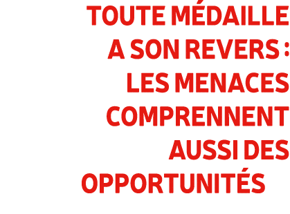 Toute m daille a son revers : les menaces comprennent aussi des opportunit s